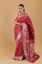 Royal Red Katan Silk Saree