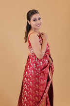 Royal Red Katan Silk Saree