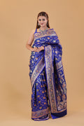 Royal Blue Katan Meenakari Jaal