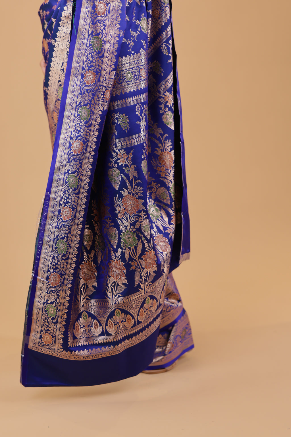 Royal Blue Katan Meenakari Jaal