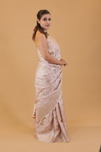 Pastel Katan Tanchoi Meenakari Saree