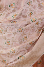 Pastel Katan Tanchoi Meenakari Saree