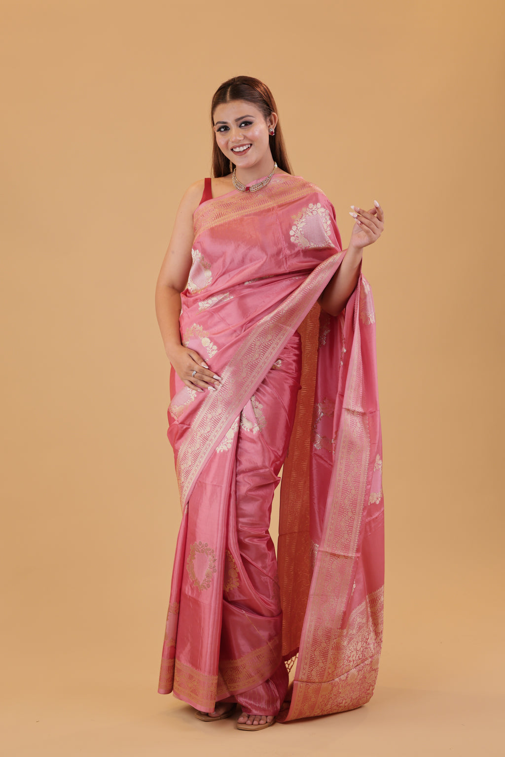 Baby Pink Designer Saree
