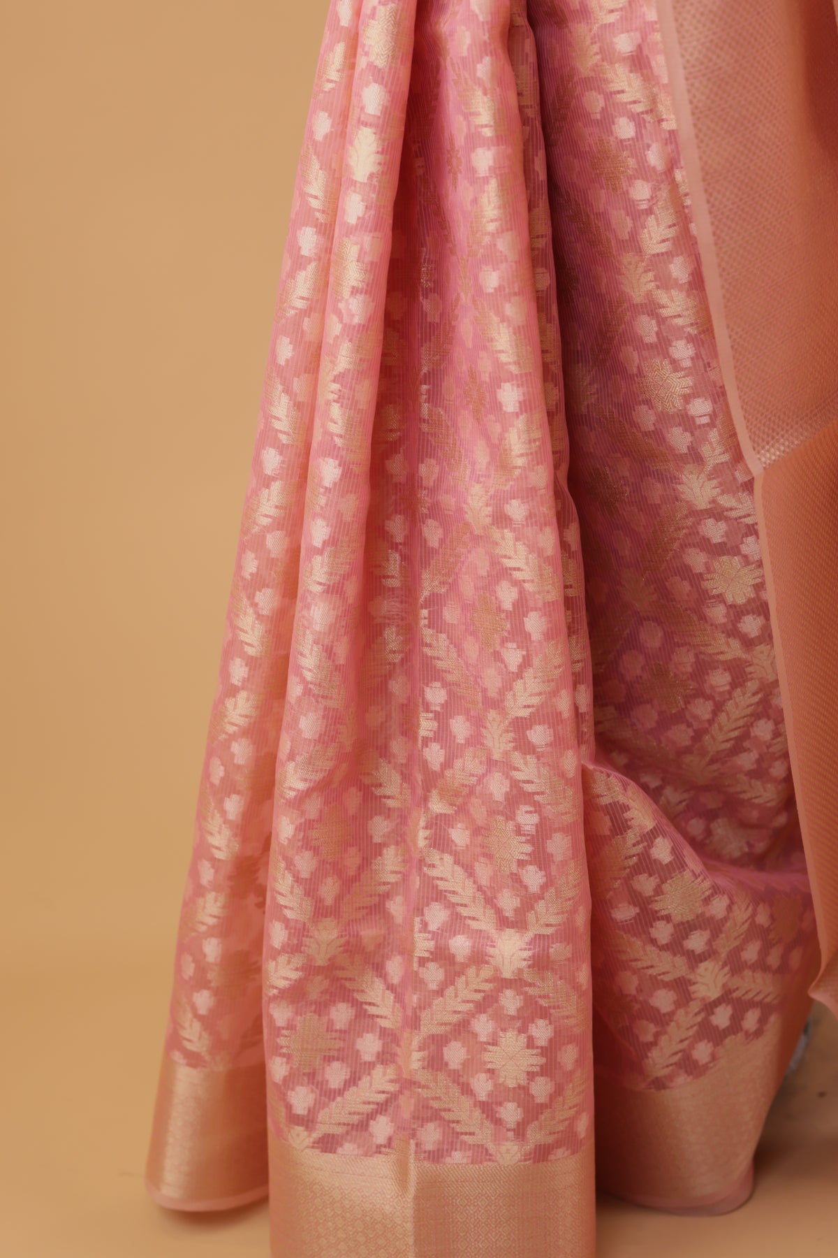Pink Kota Cotton Saree