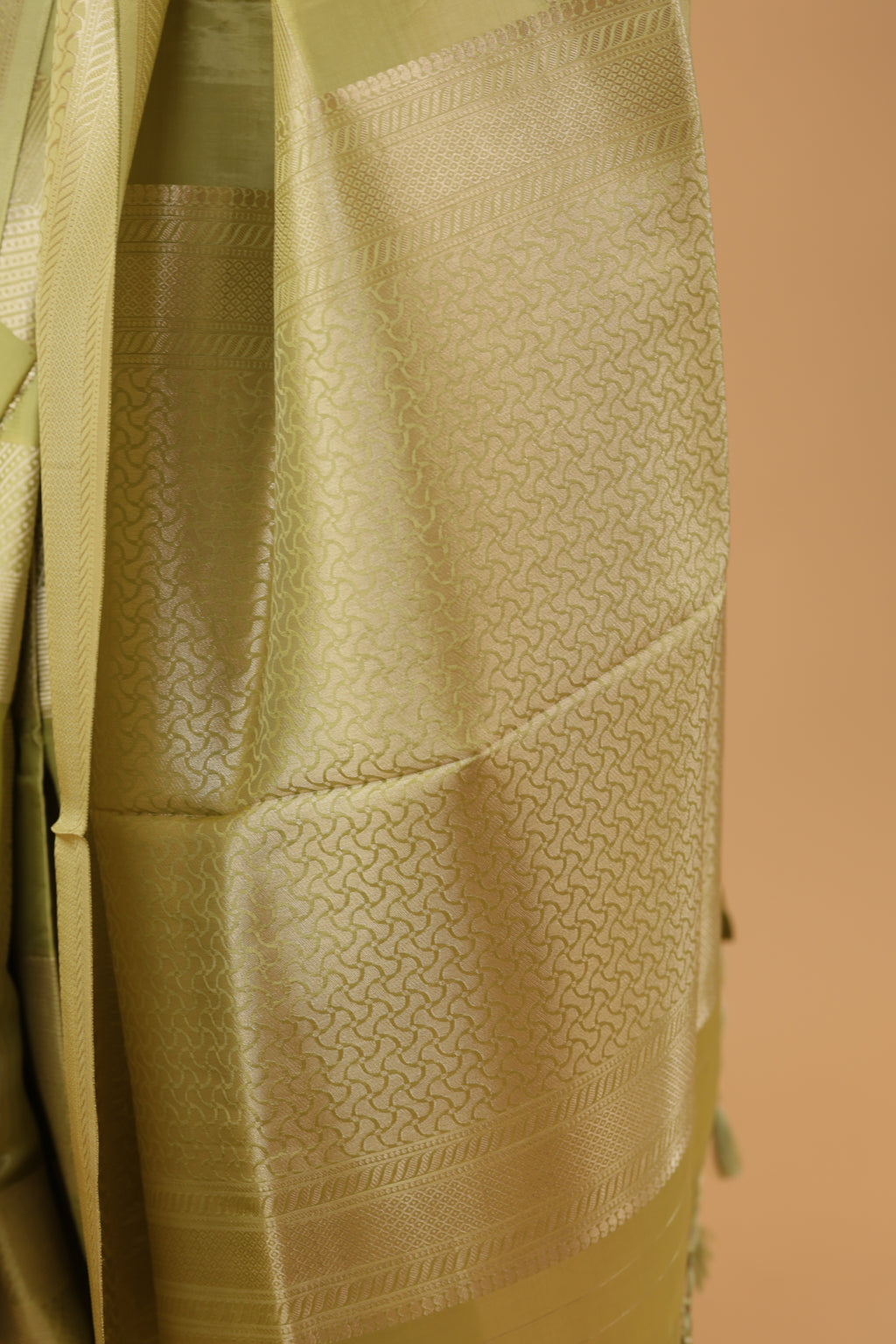 Neon Parrot Green Shimmery Saree