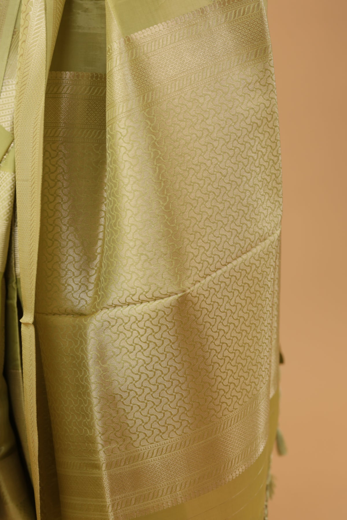 Neon Parrot Green Shimmery Saree