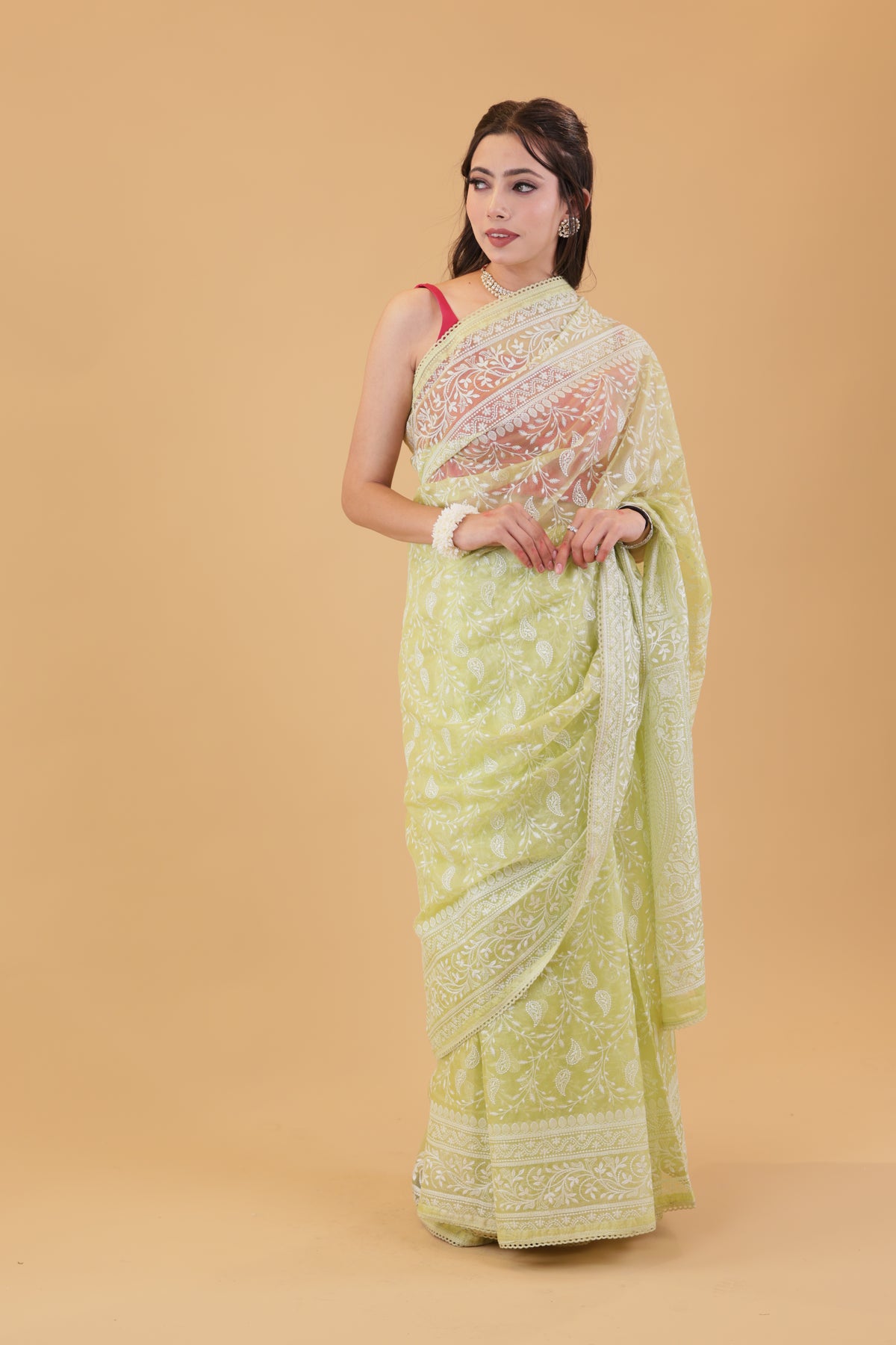 Parrot Thread Organza