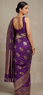 Purple Banarasi Meenakari Saree