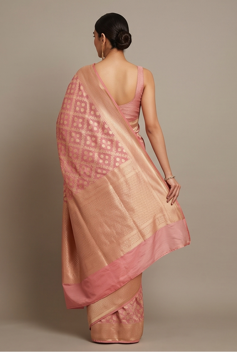 Pink Kota Cotton Saree