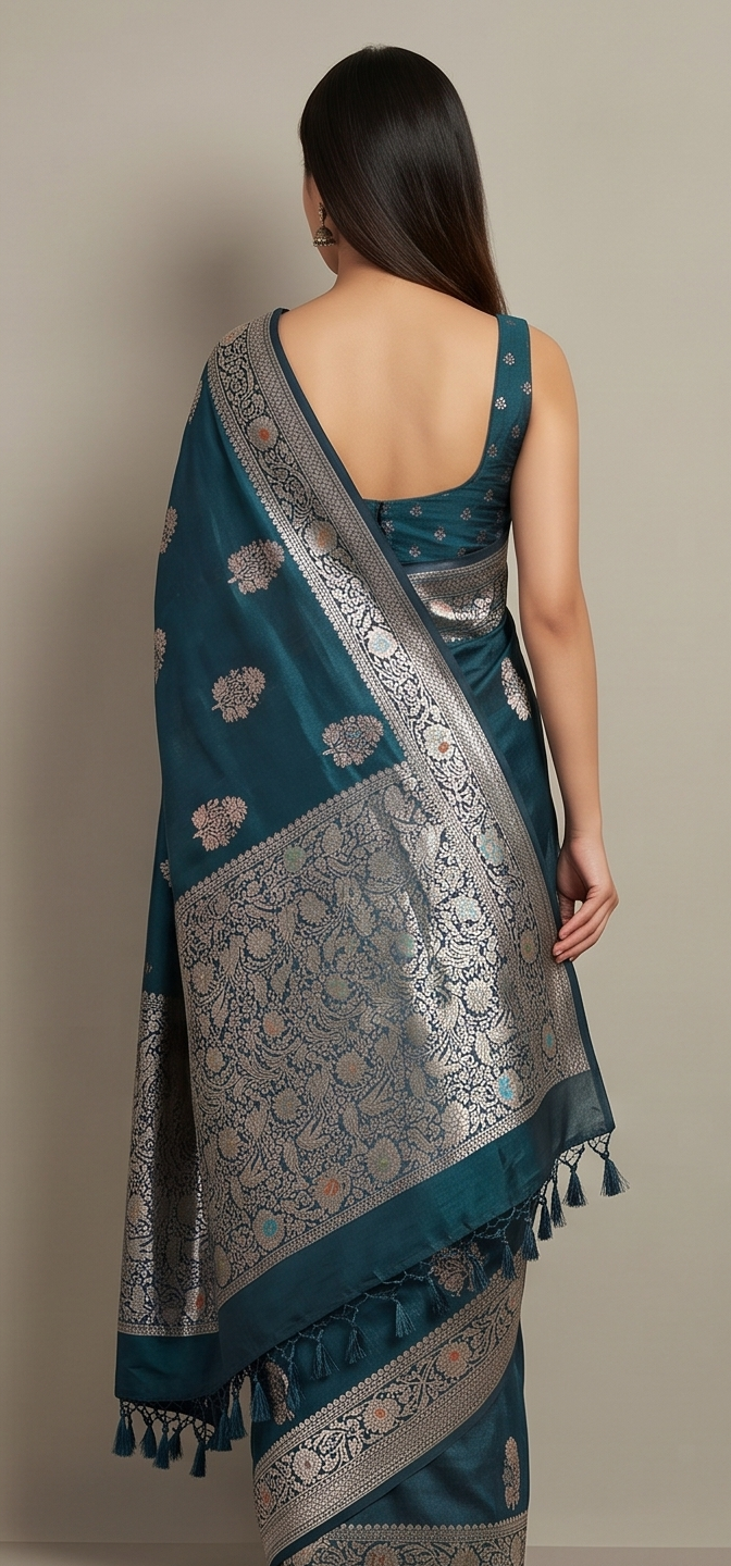 Peacock Banarasi Meenakari Saree