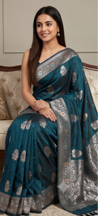 Peacock Banarasi Meenakari Saree