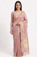 Light Pink Pastel Organza Saree