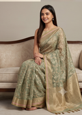 Light Green Kota Cotton Saree