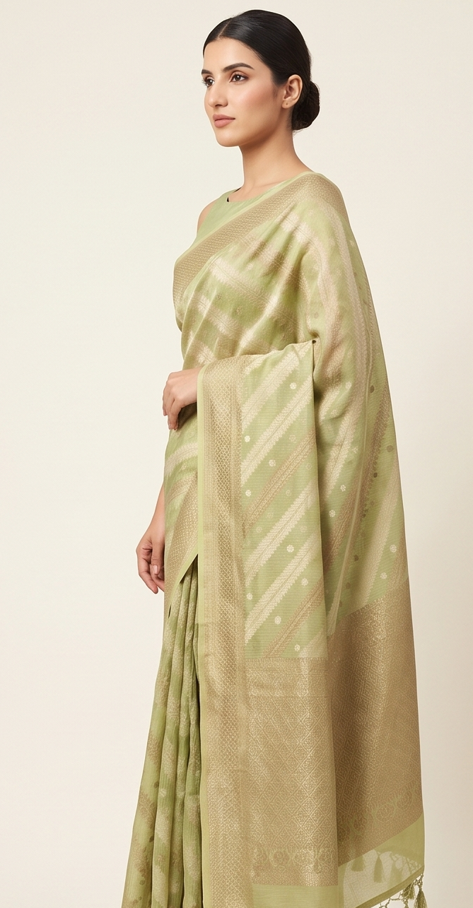 Parrot Kota Cotton Saree