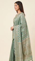 Sea Green Kota Cotton Saree