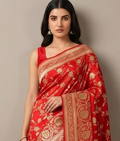 Red banarasi Katan Meenakari