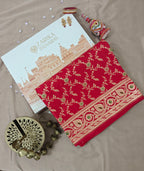 Red banarasi Katan Meenakari