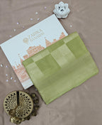 Neon Parrot Green Shimmery Saree