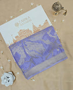 Lavender Silver Zari Designer Saree