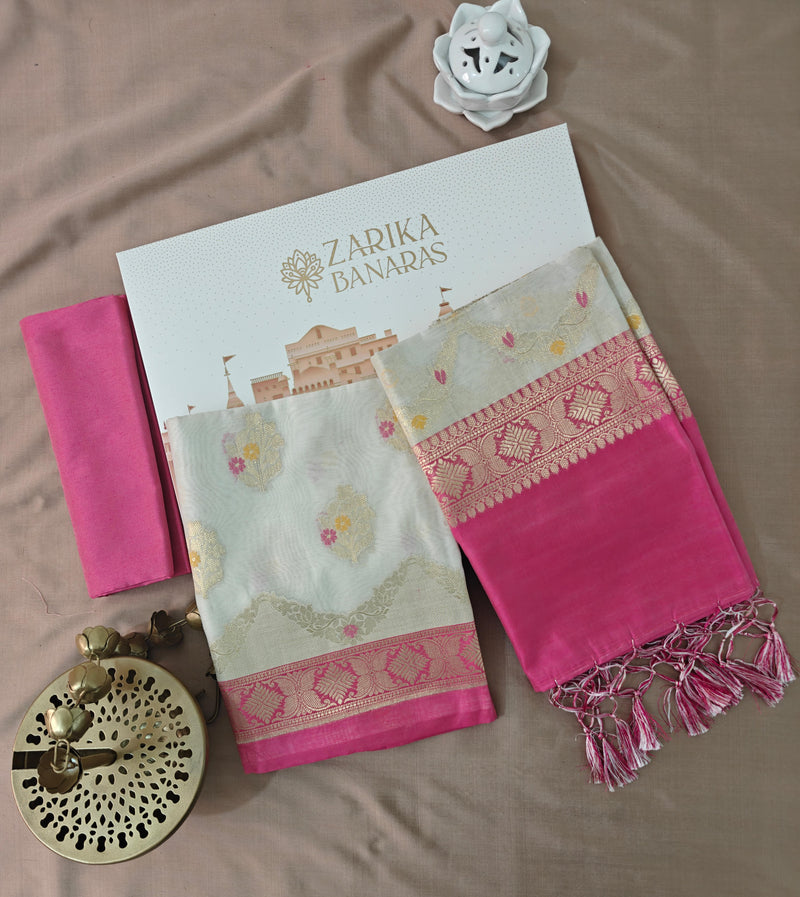 Pink Ivory Cotton Suit