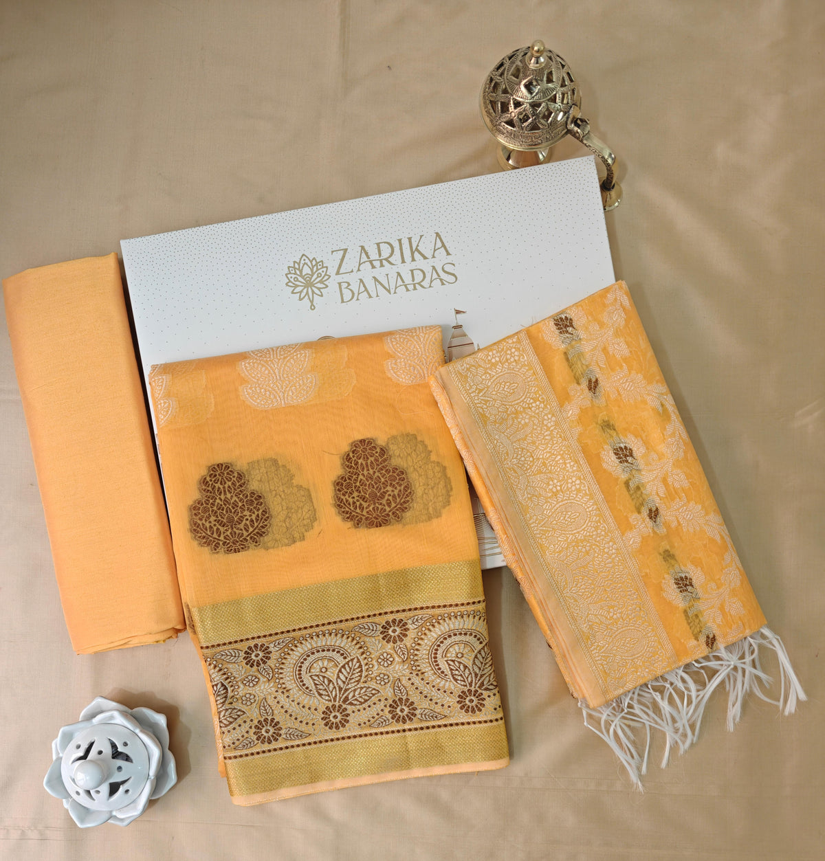 Mango Yellow Cotton Suit