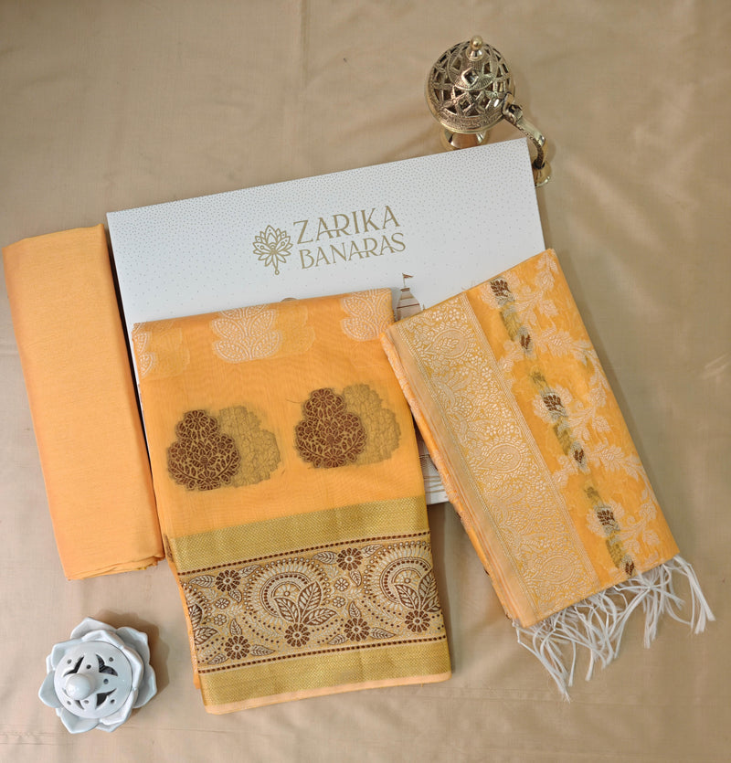 Mango Yellow Cotton Suit