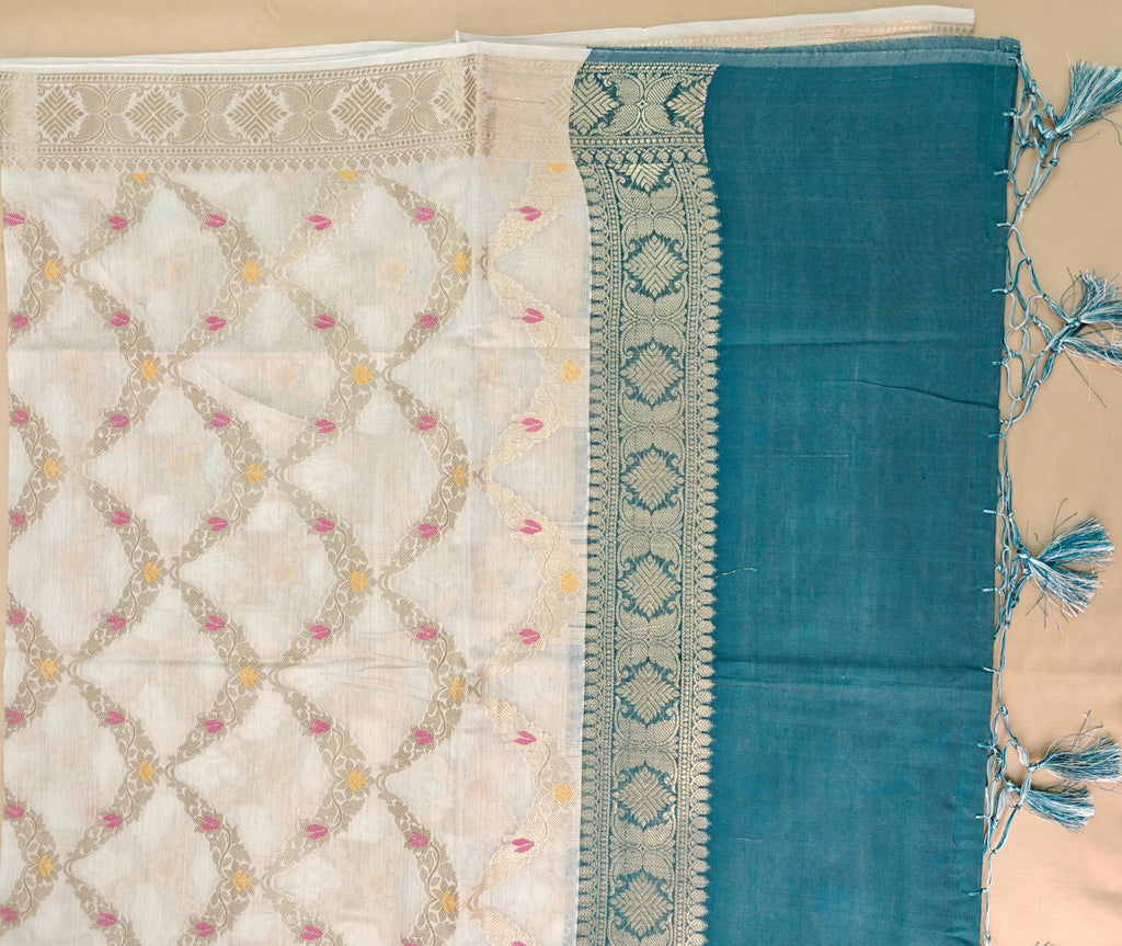 Sea Green Ivory Cotton Suit
