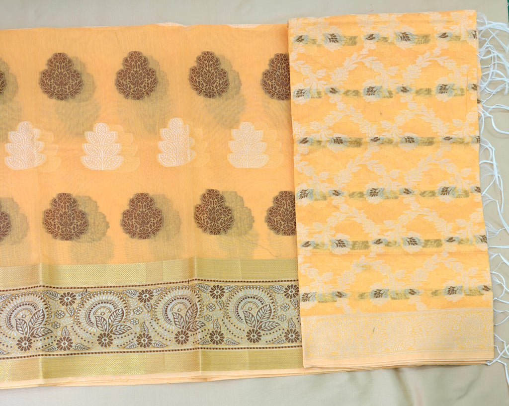 Mango Yellow Cotton Suit