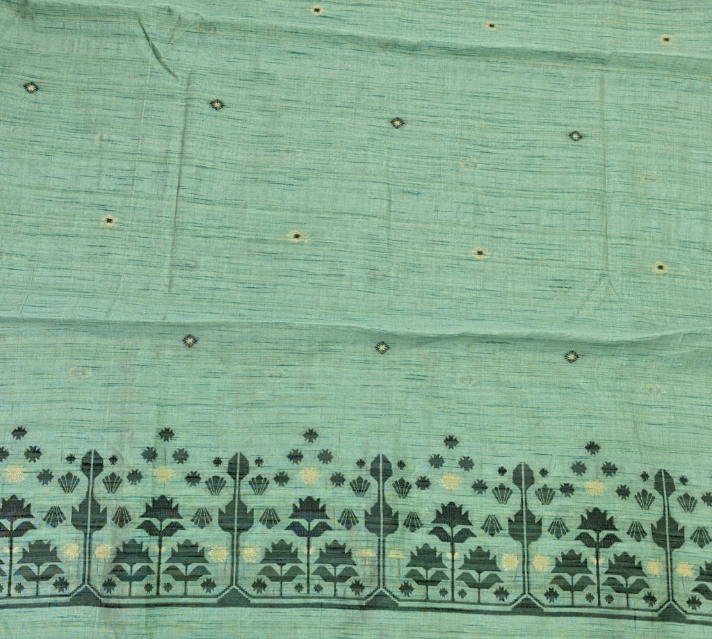 Dark Aqua Tussar Silk Suit