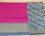 Banarasi Rani Grey Silk Suit