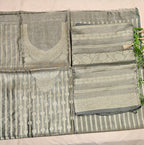 Mehndi Tissue Silk Suit