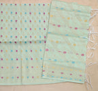 Mulmul Cotton Pista Booti Suit