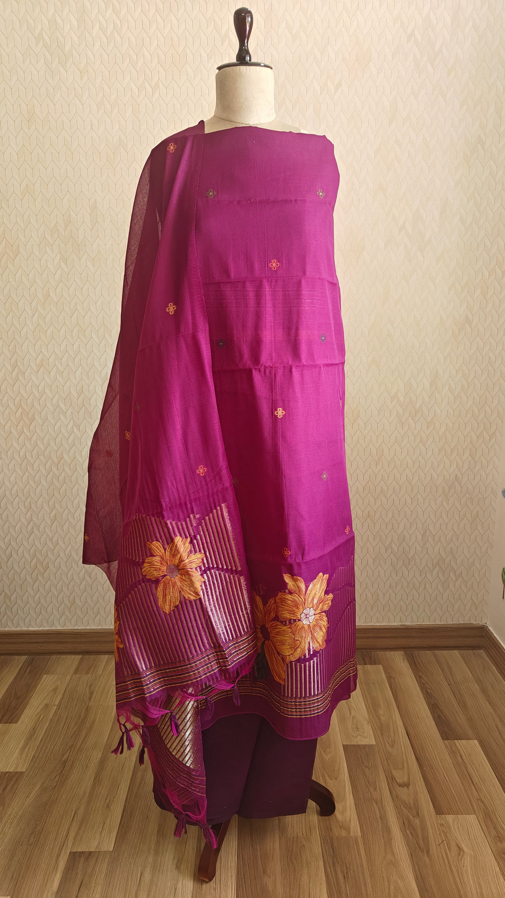 Dark Pink Linen Suit