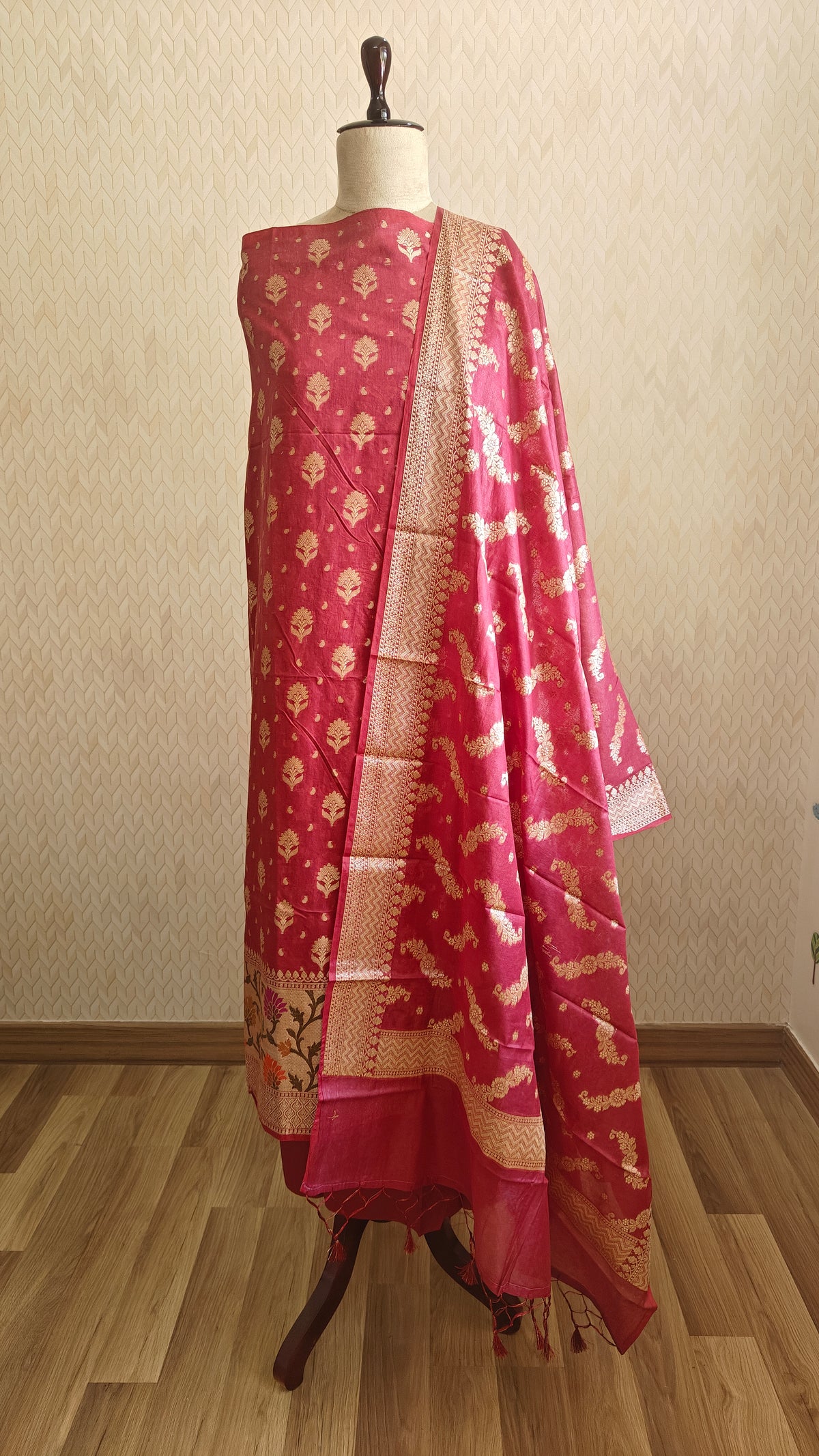 Berry Paithani Suit
