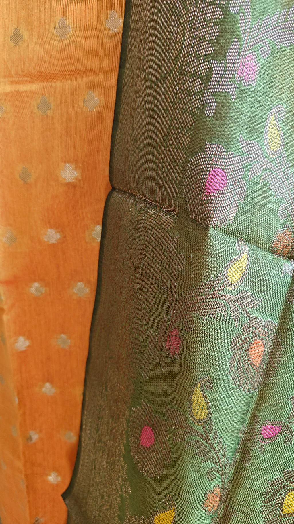 Orangish yellow Cotton suit