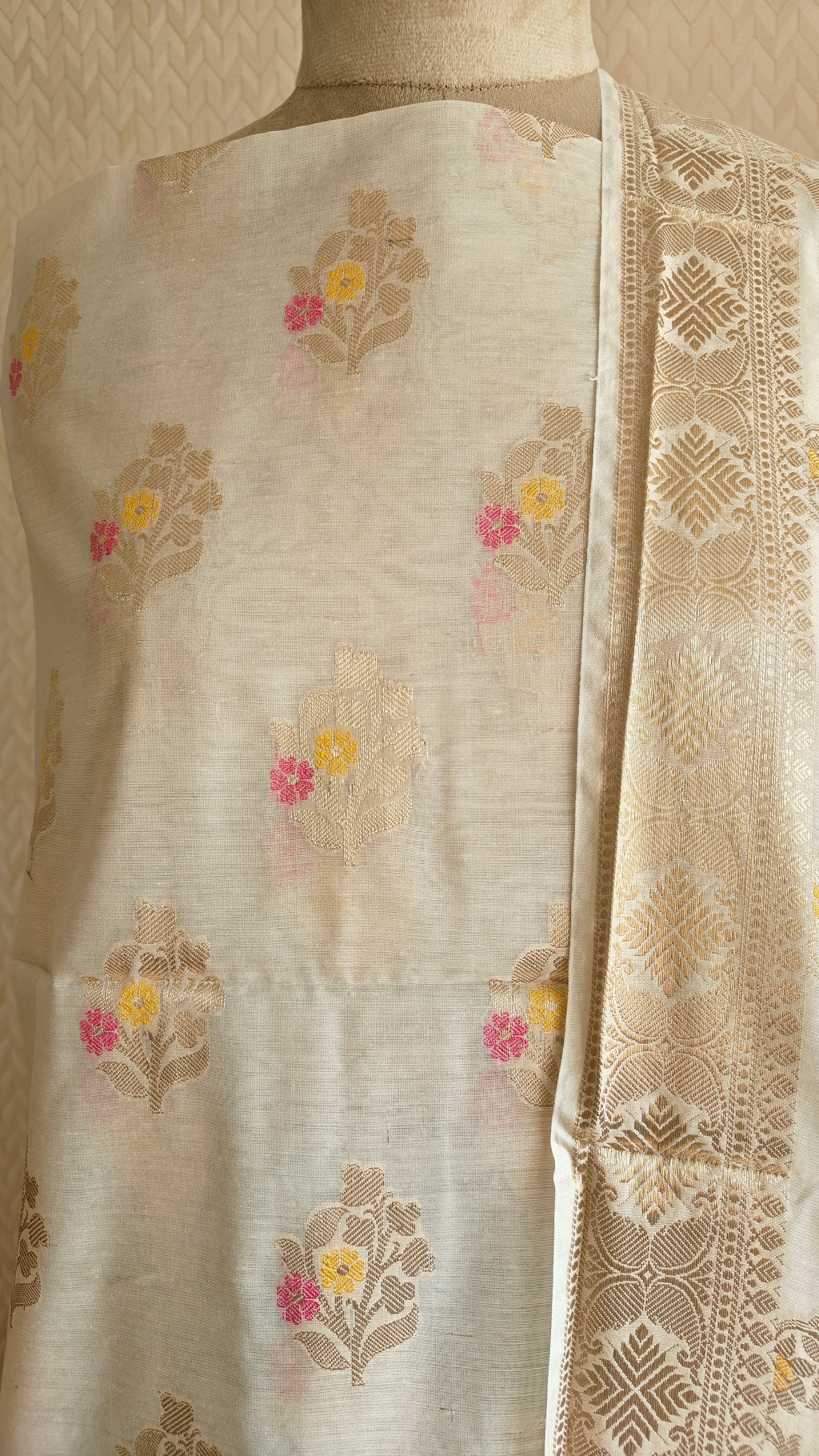 Sea Green Ivory Cotton Suit
