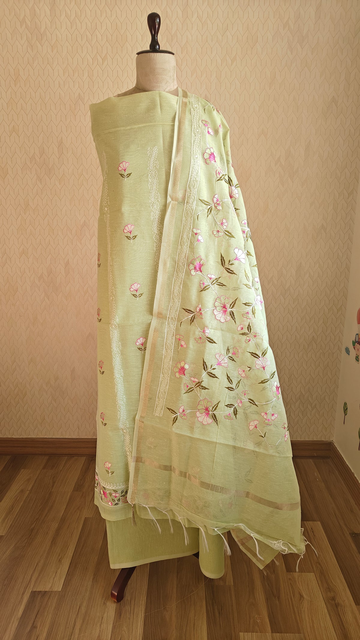Parrot Green Linen Suit