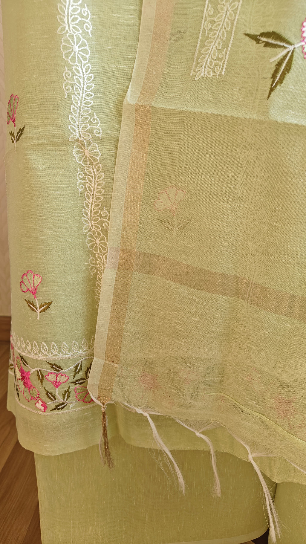 Parrot Green Linen Suit