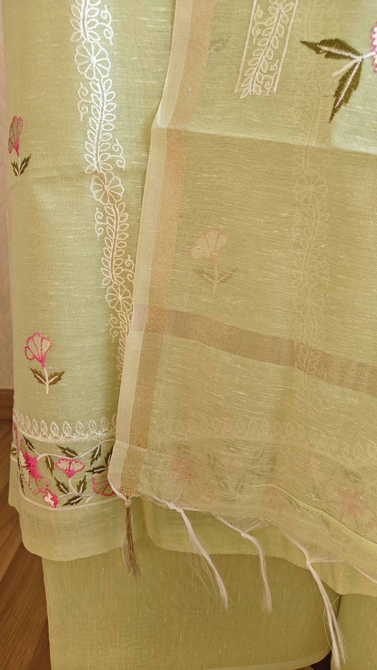 Parrot Green Linen Suit
