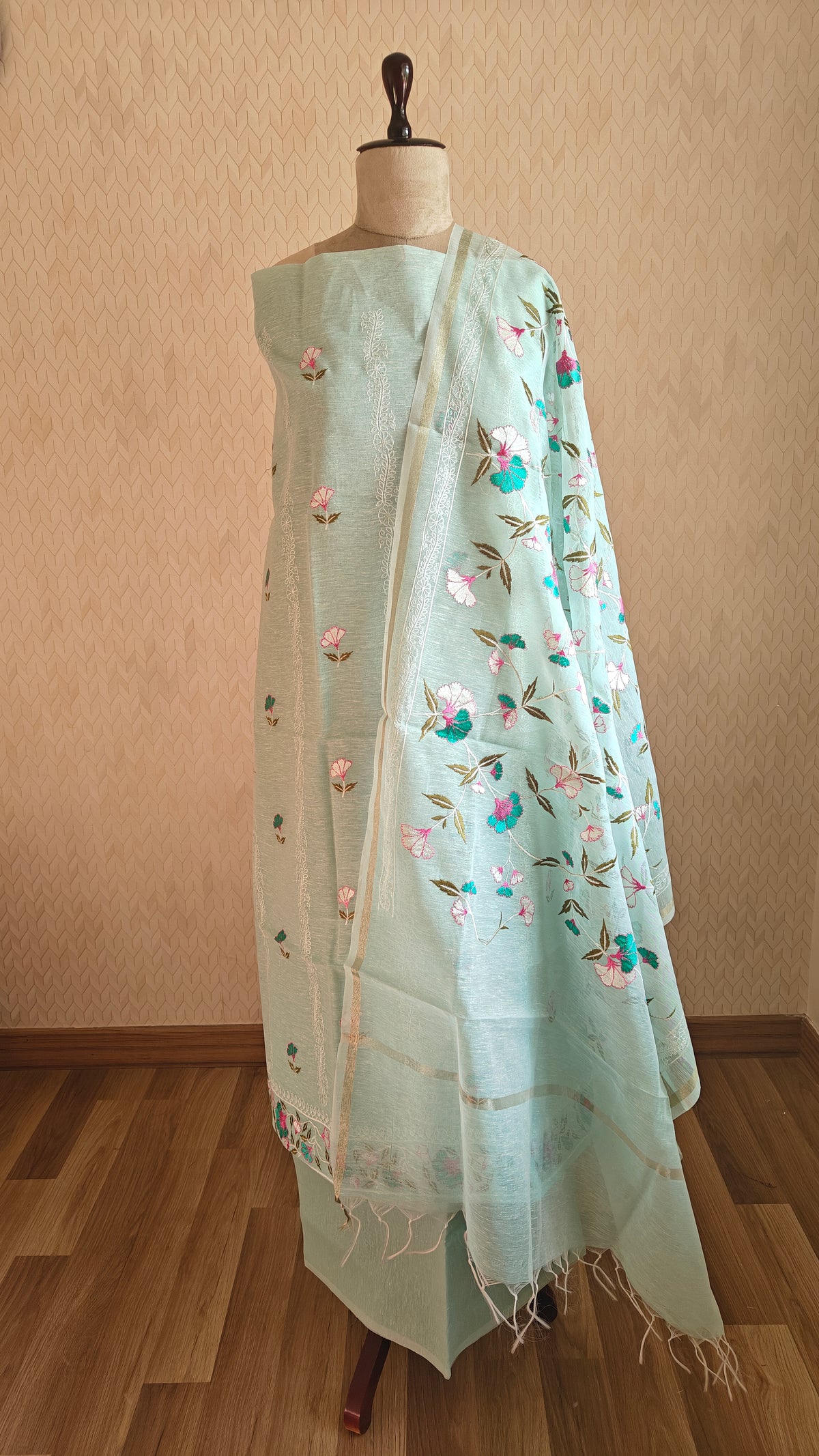 Aqua Blue Linen Suit