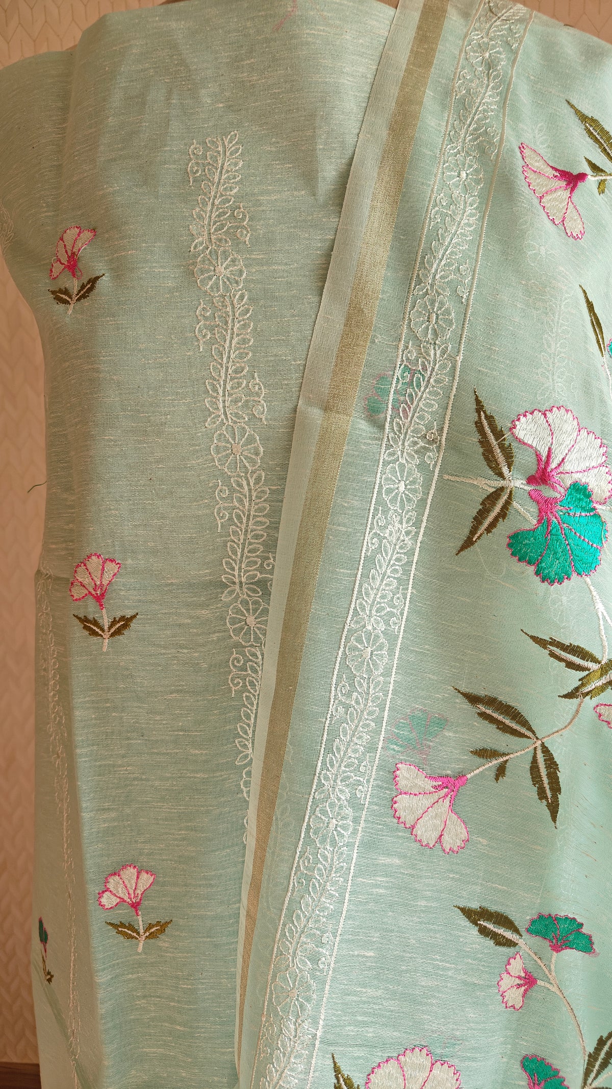 Aqua Blue Linen Suit