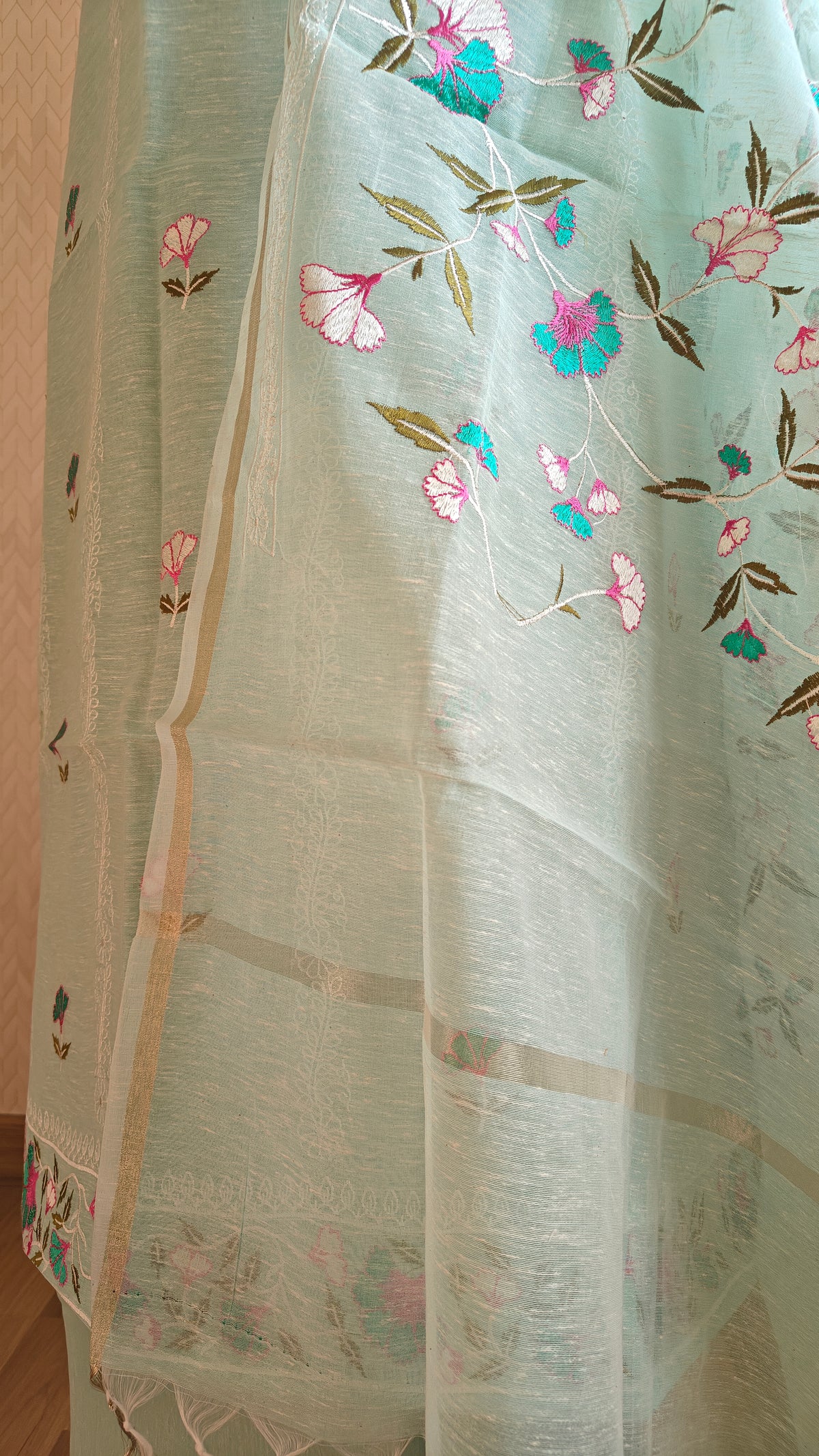 Aqua Blue Linen Suit
