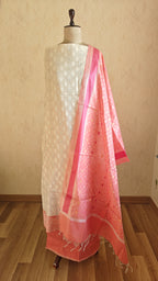 Pink White Cotton Suit