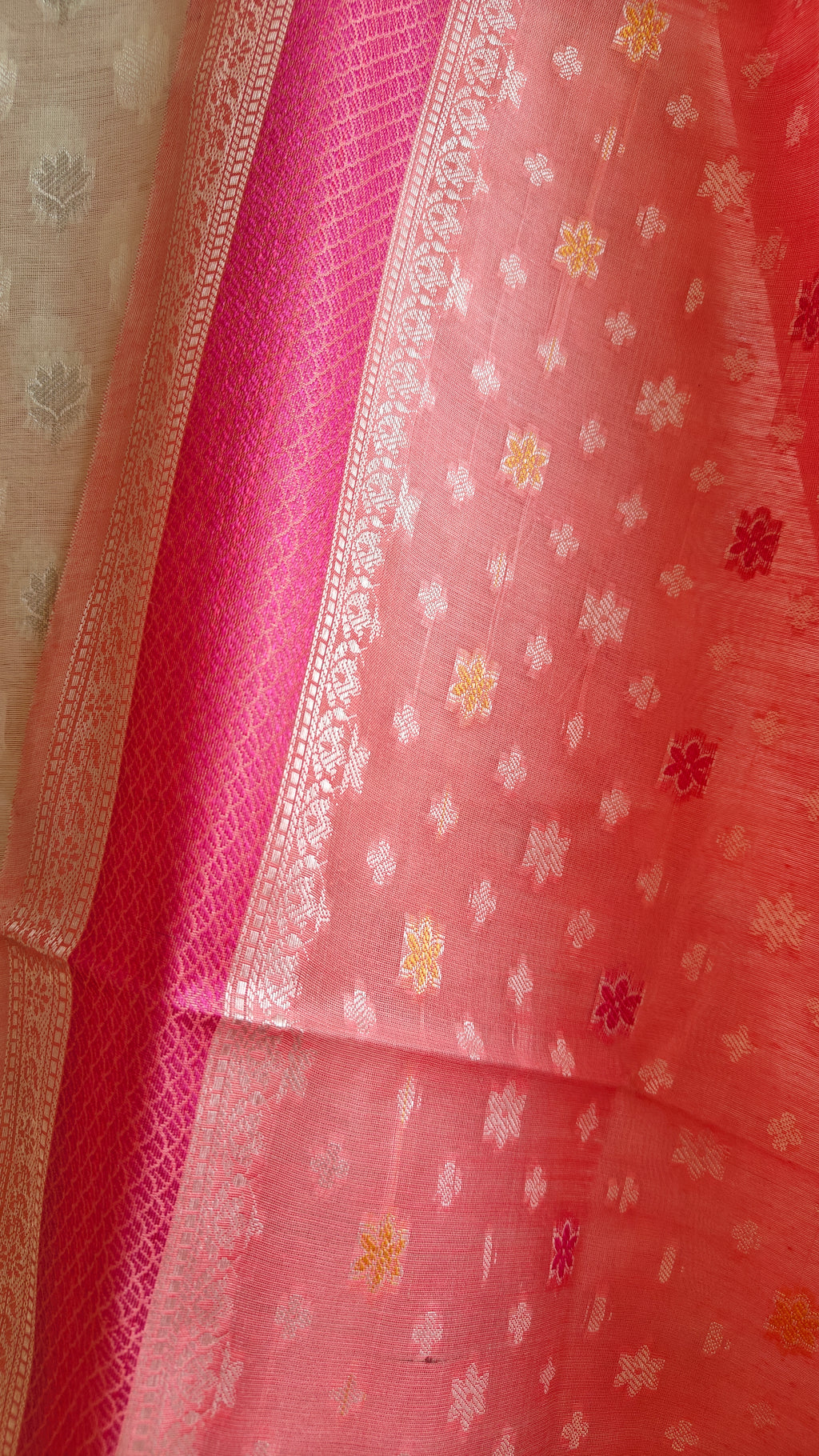 Pink White Cotton Suit