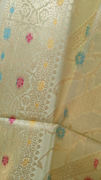 Mulmul Cotton Pista Booti Suit