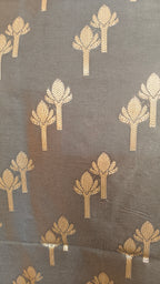 Dark Grey Green Silk Suit Set