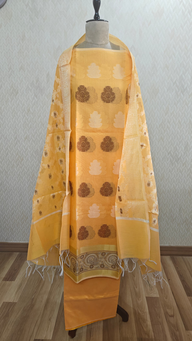 Mango Yellow Cotton Suit