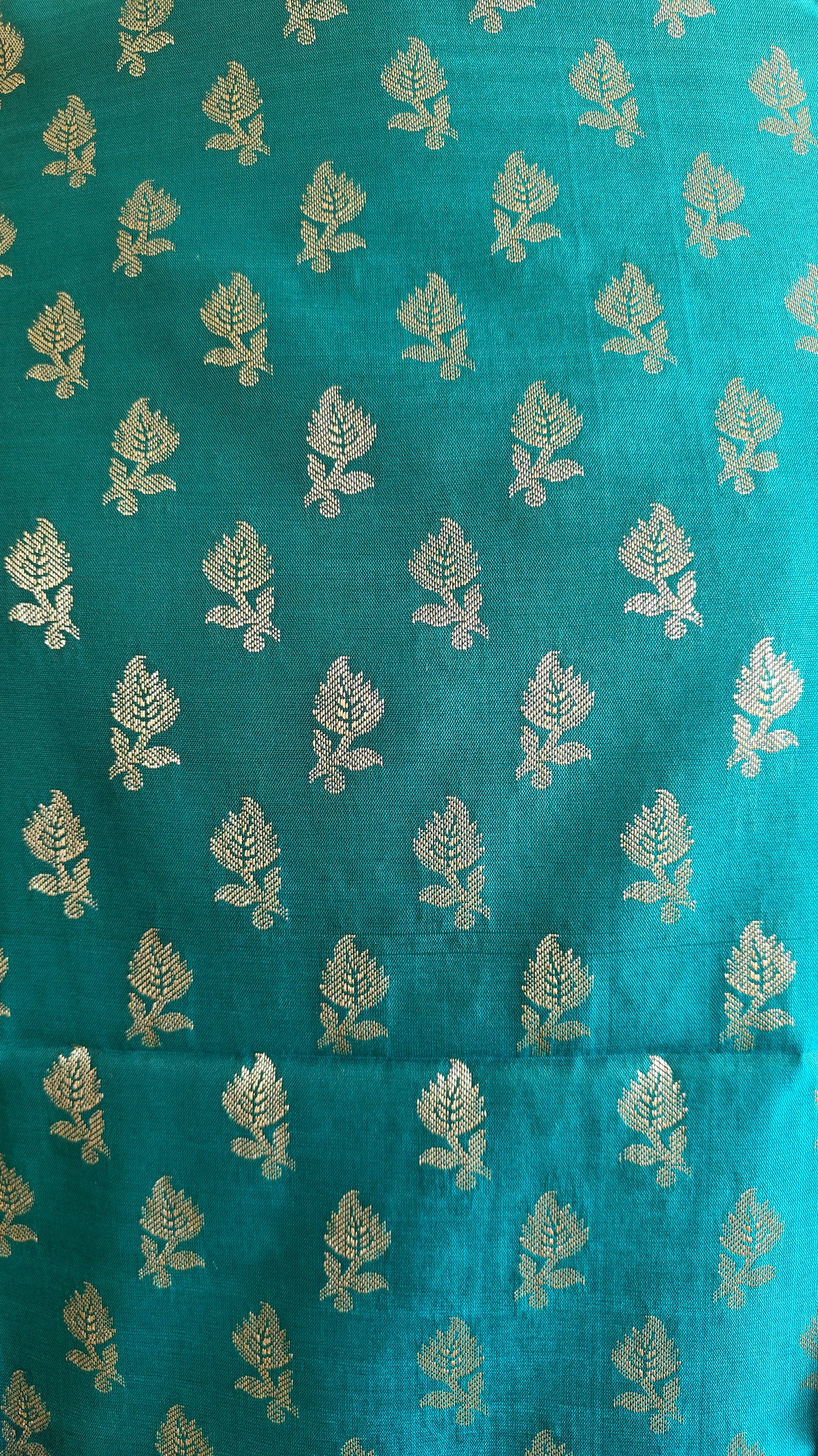 Royal Blue Green Silk Suit Set