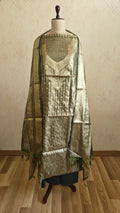 Mehndi Tissue Silk Suit