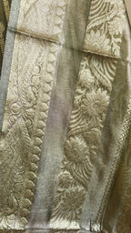 Mehndi Tissue Silk Suit